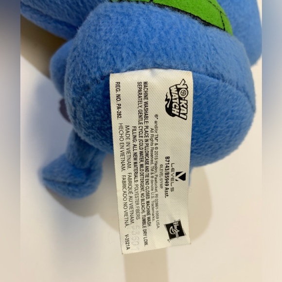 YO-KAI Watch Walkappa Plush 7” Plush Stuffed Animal Turtle Toy Blue Green Hasbro - Picture 3 of 4